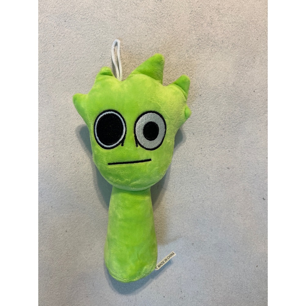 Sprunki Lime Plush Toy Neon Green Stuffed Animal Character Music Game